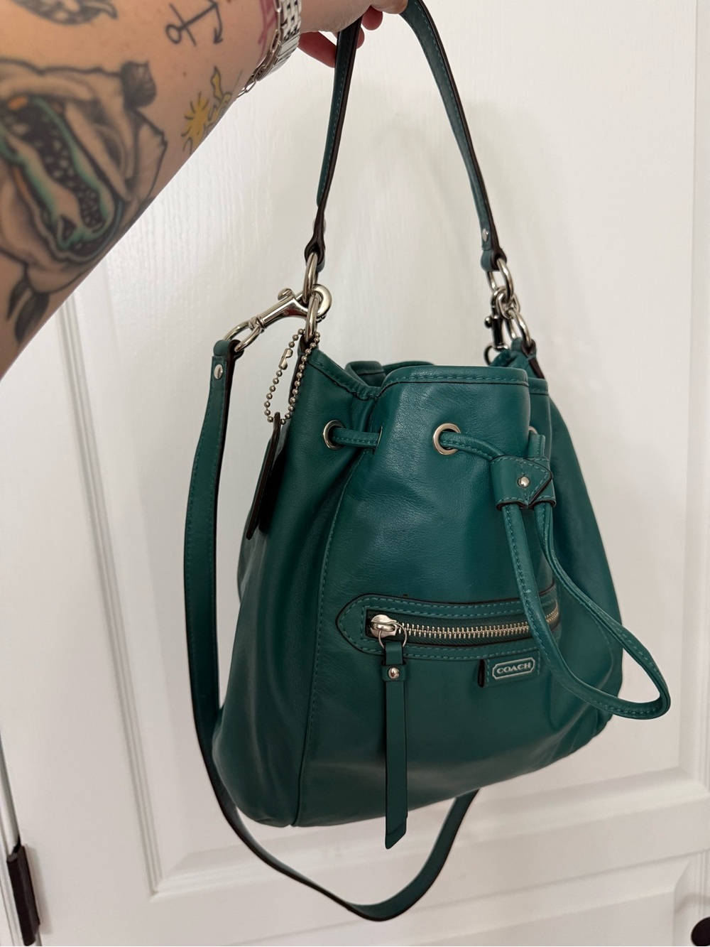 Coach 25661 Daisy Drawstring Convertible Leather Shoulder Bag - Picture 3 of 8